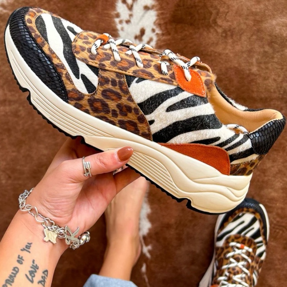 Oasis Society Animal Print Chunky Sneakers - Picture 3 of 11